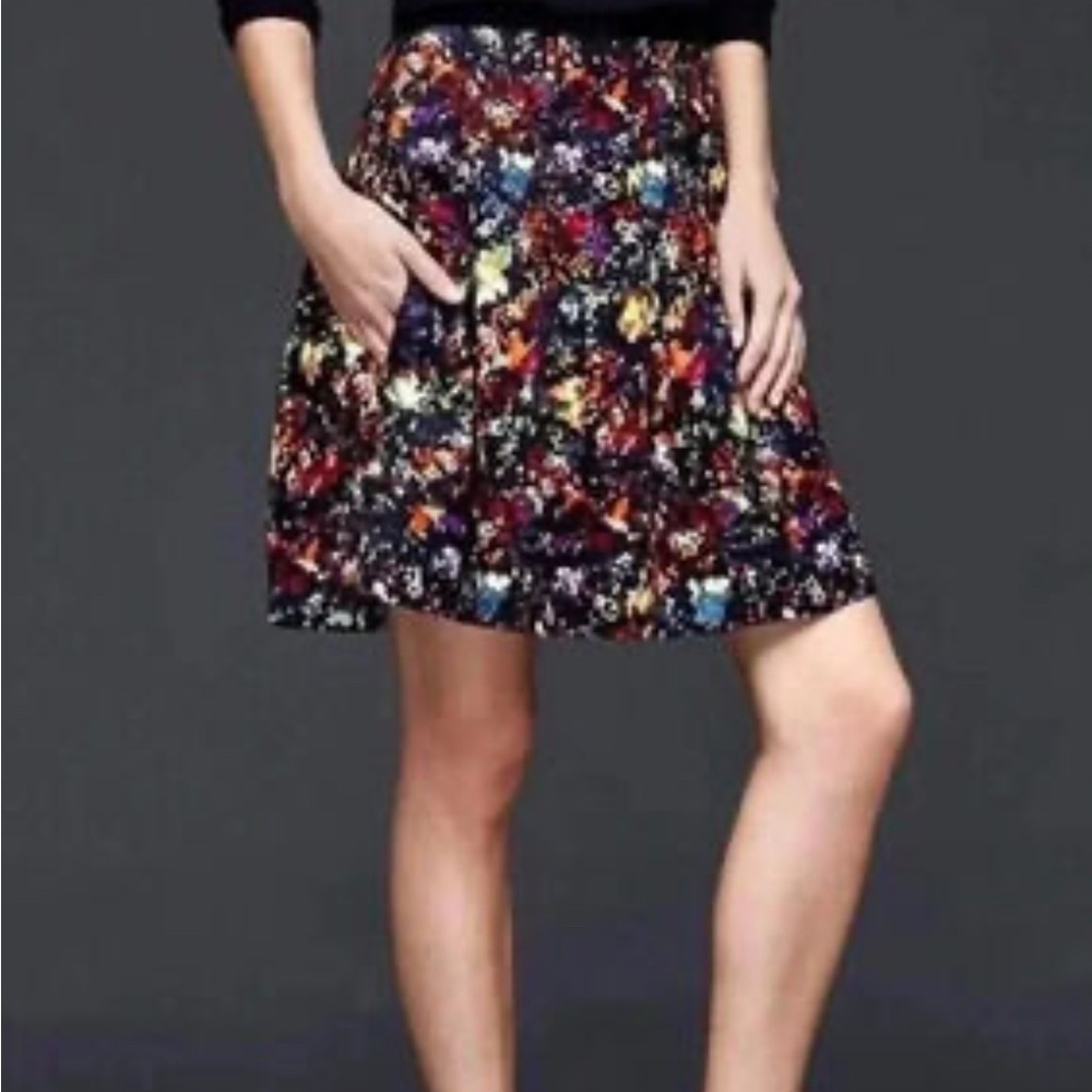 Gap Floral A-Line with Pockets Mini Skirt Size 6